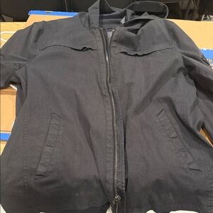 John Varvatos Charcoal Hooded Jacket